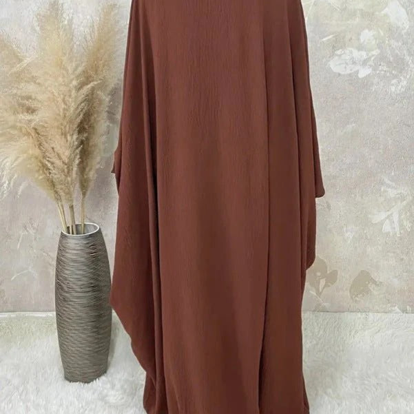 Modest Batwing Sleeve  Loose Solid Color Maxi Abaya(MA172)