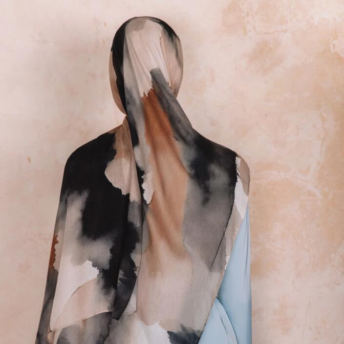 Printed Cotton Hijab Scarf | Soft Breathable Long Headscarf(MH201)