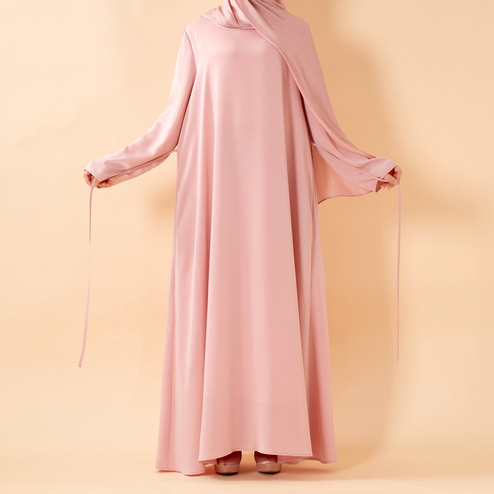 Premium Modest Luxury Organza Cape A-Line Maxi Dress Abaya(MA300)