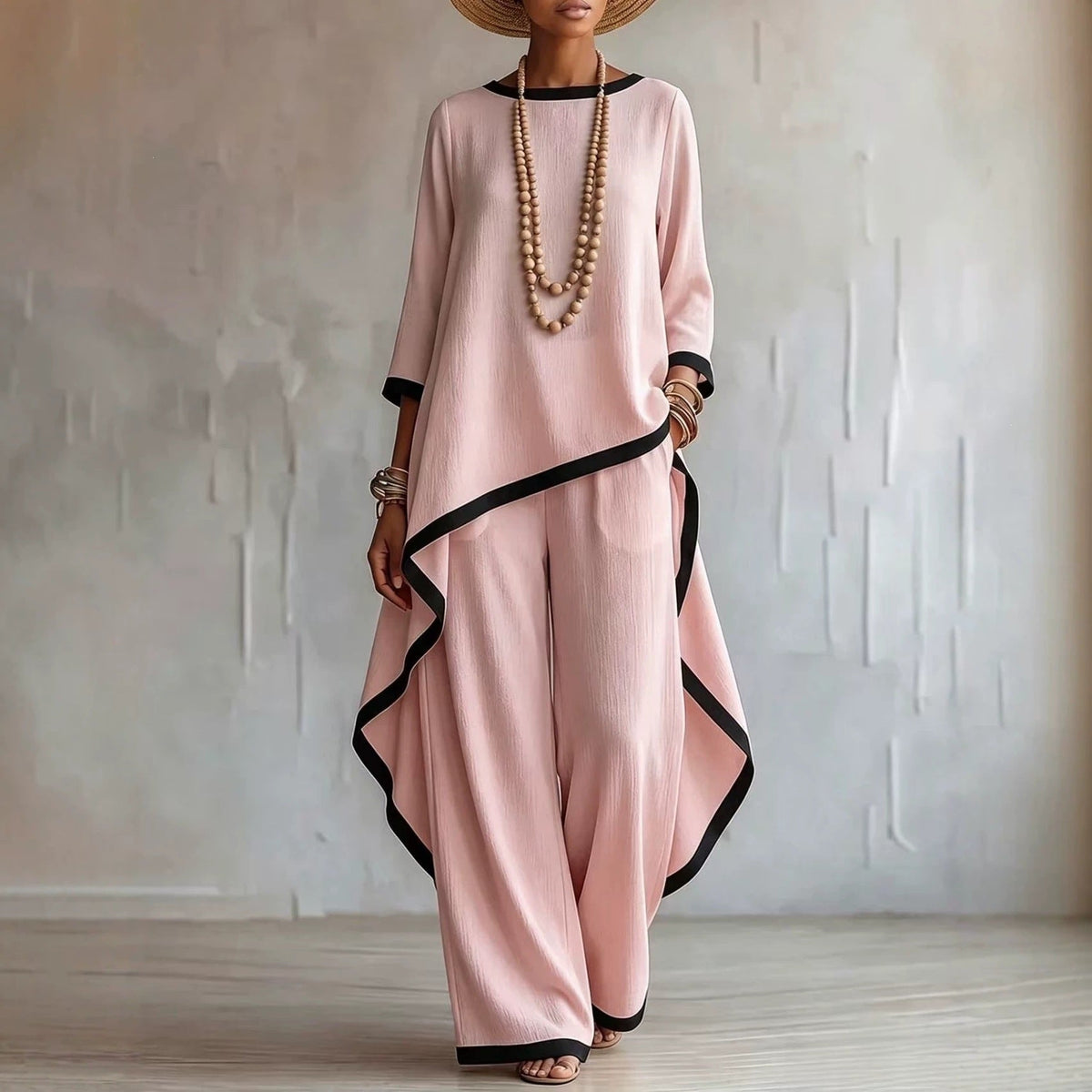 Batwing Co-ord Set – Wide-Leg Trouser Two-Piece Suit Set