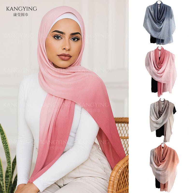 Breathable Gradient Soft Headscarves Hijab (MH161) - Mariam's Collection