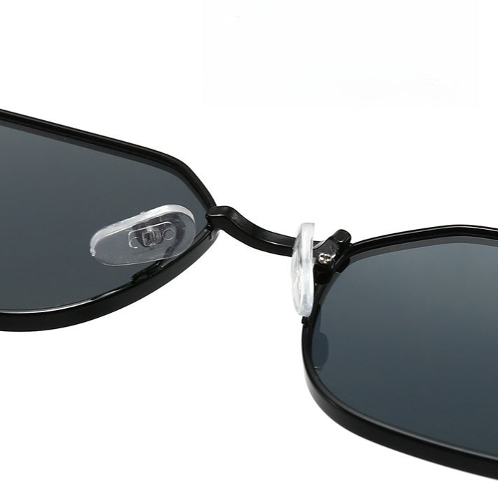 Vintage Narrow Frame Sunglasses – Retro Chic Accented Lenses for Women (MAC262)