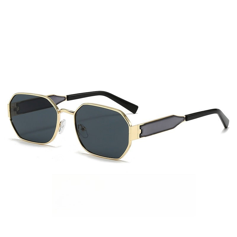Vintage Narrow Frame Sunglasses – Retro Chic Accented Lenses for Women (MAC262)