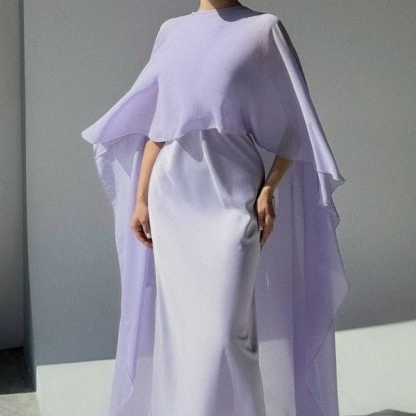 Cape Overlay Abaya Dress(MS320) - Mariam's Collection