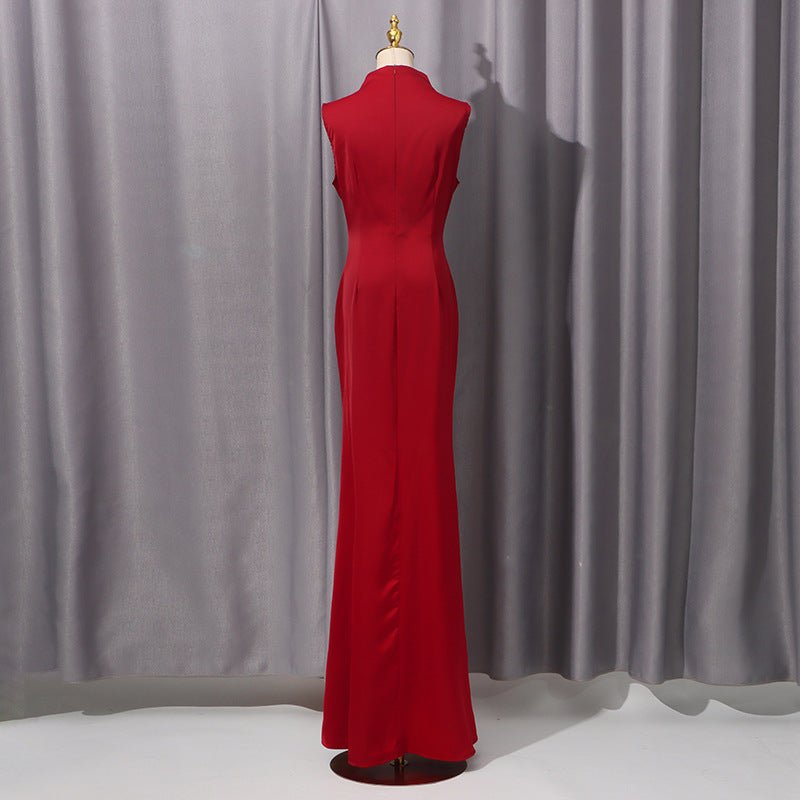 Cape Overlay Dress with Detachable Shawl(MS308) - Mariam's Collection