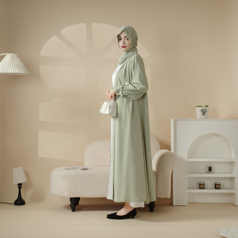 Cardigan Abaya, Western Style Abaya (MOA061) - Mariam's Collection