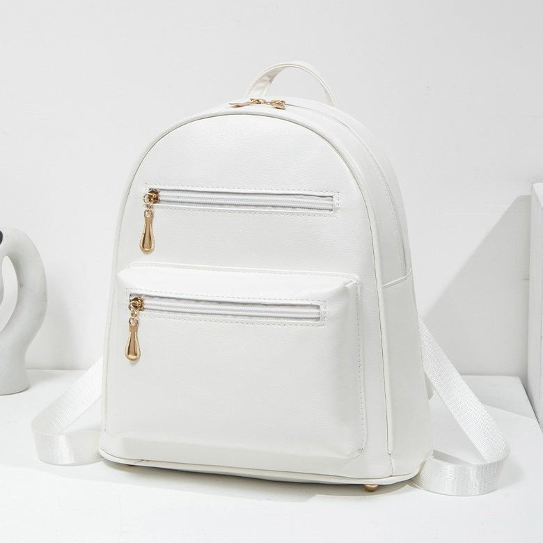 Back view of the ergonomic shoulder straps on the city backpack