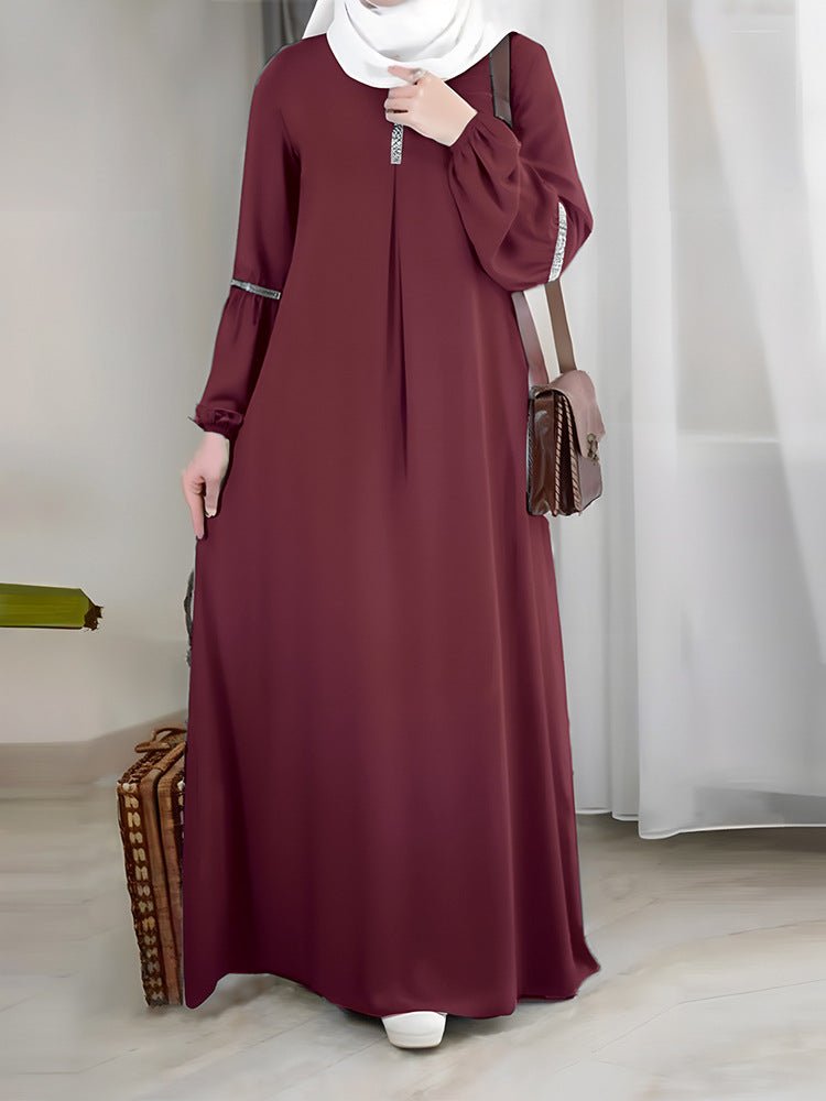Casual Versatility Abaya with Delicate Sequin Details (MA150) - Mariam's Collection