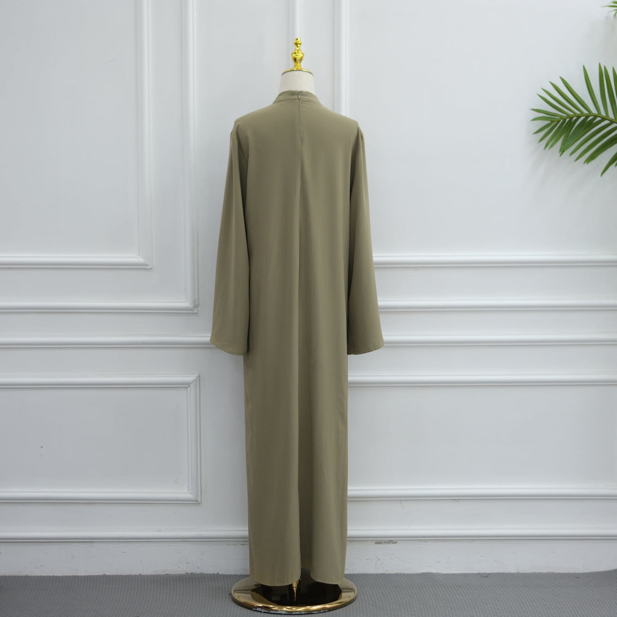 Chinese-Inspired Nida Modest Maxi Dress(MA469) - Mariam's Collection