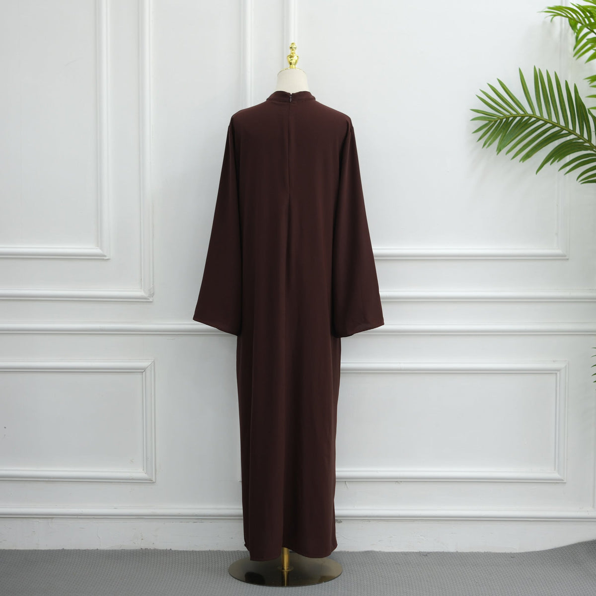 Chinese-Inspired Nida Modest Maxi Dress(MA469) - Mariam's Collection