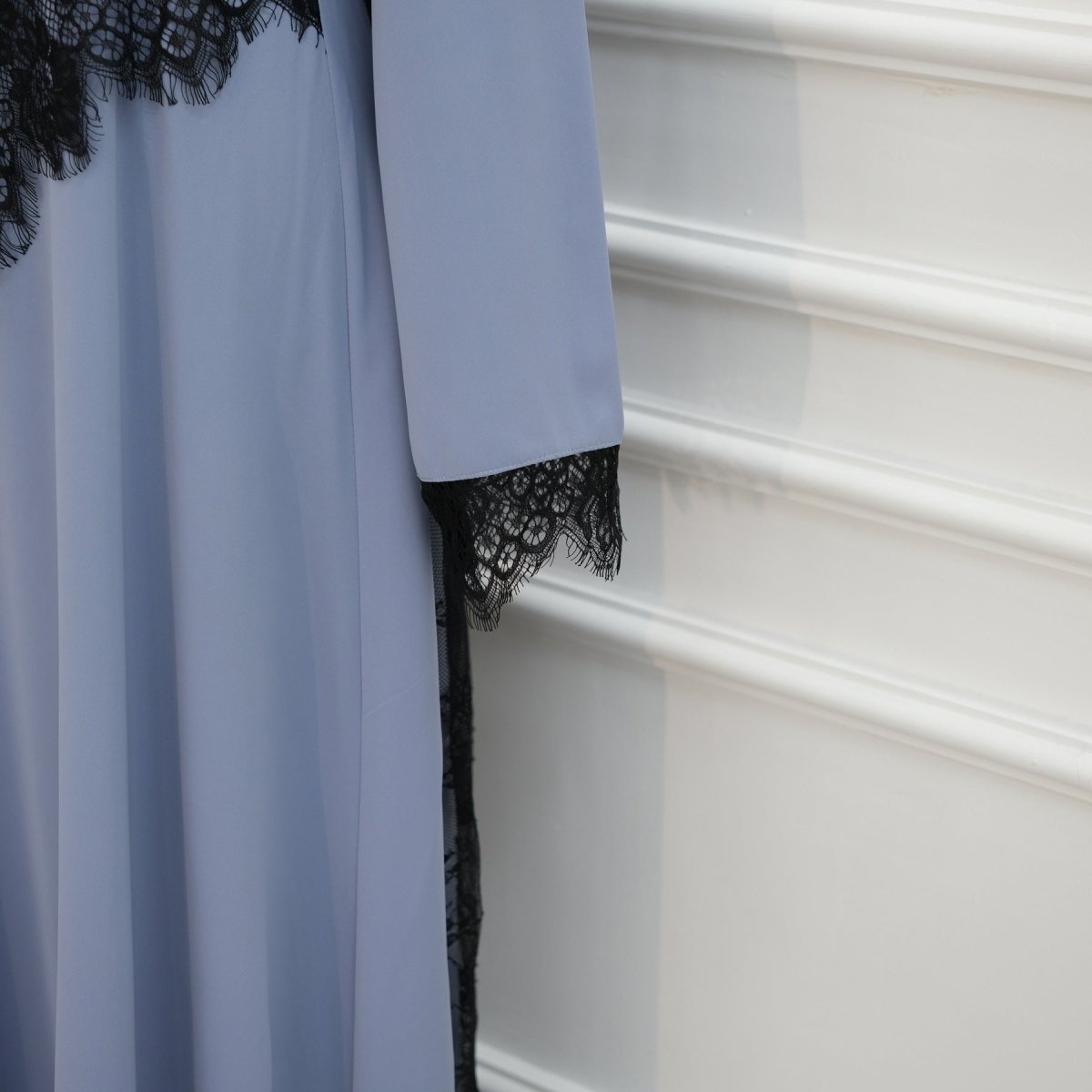 Contrast Lace Waist Panel Maxi Dress(MS409) - Mariam's Collection