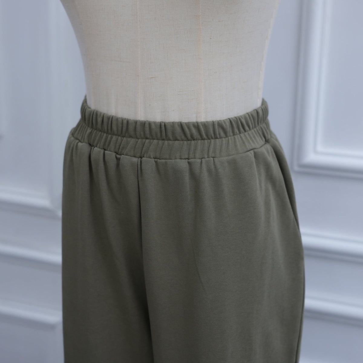 Cotton Belted Tunic & Wide-Leg Pants Set(MS570) - Mariam's Collection