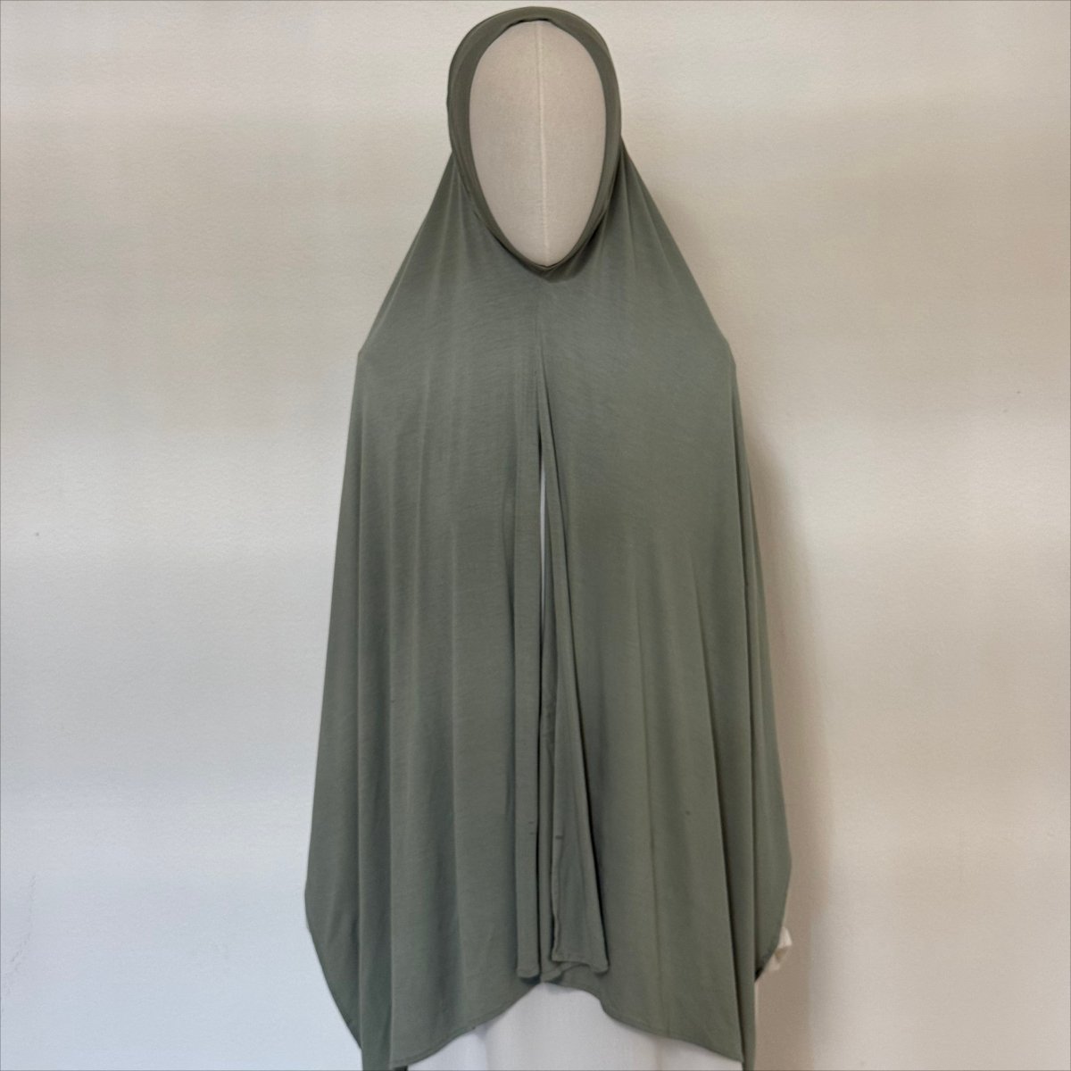 Cotton Modal Long Tail Hijab – Non-Slip, Breathable Instant Hijab (MH226) - Mariam's Collection