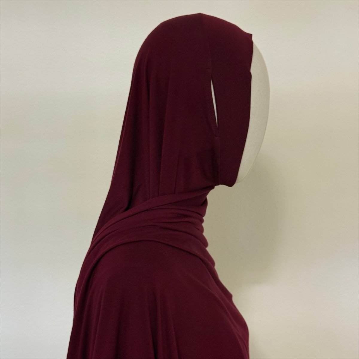 Cotton Modal Long Tail Hijab – Non-Slip, Breathable Instant Hijab (MH226) - Mariam's Collection