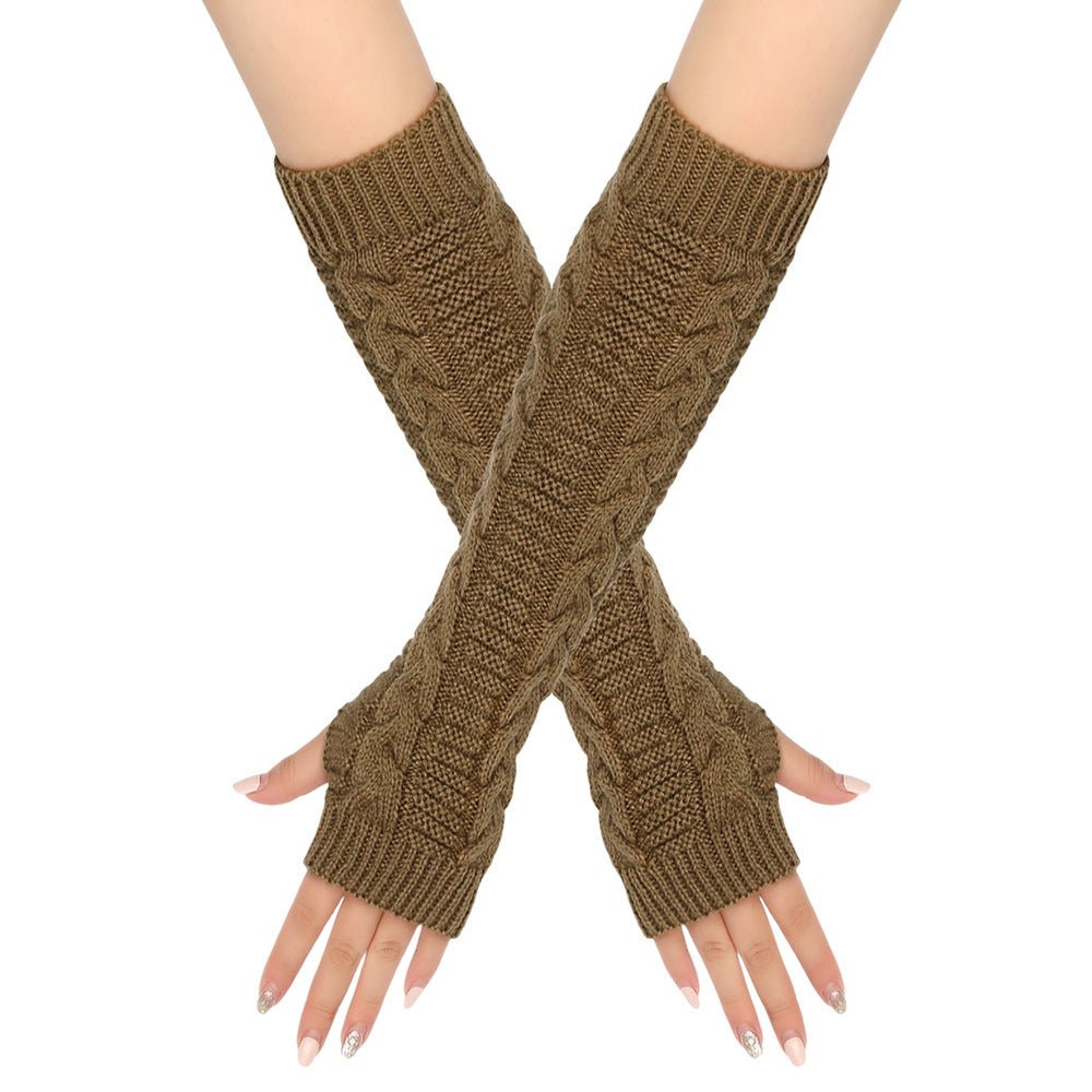 ‌Cozy Warm Cable - Knit Arm Sleeve Covers (MAC310) - Mariam's Collection