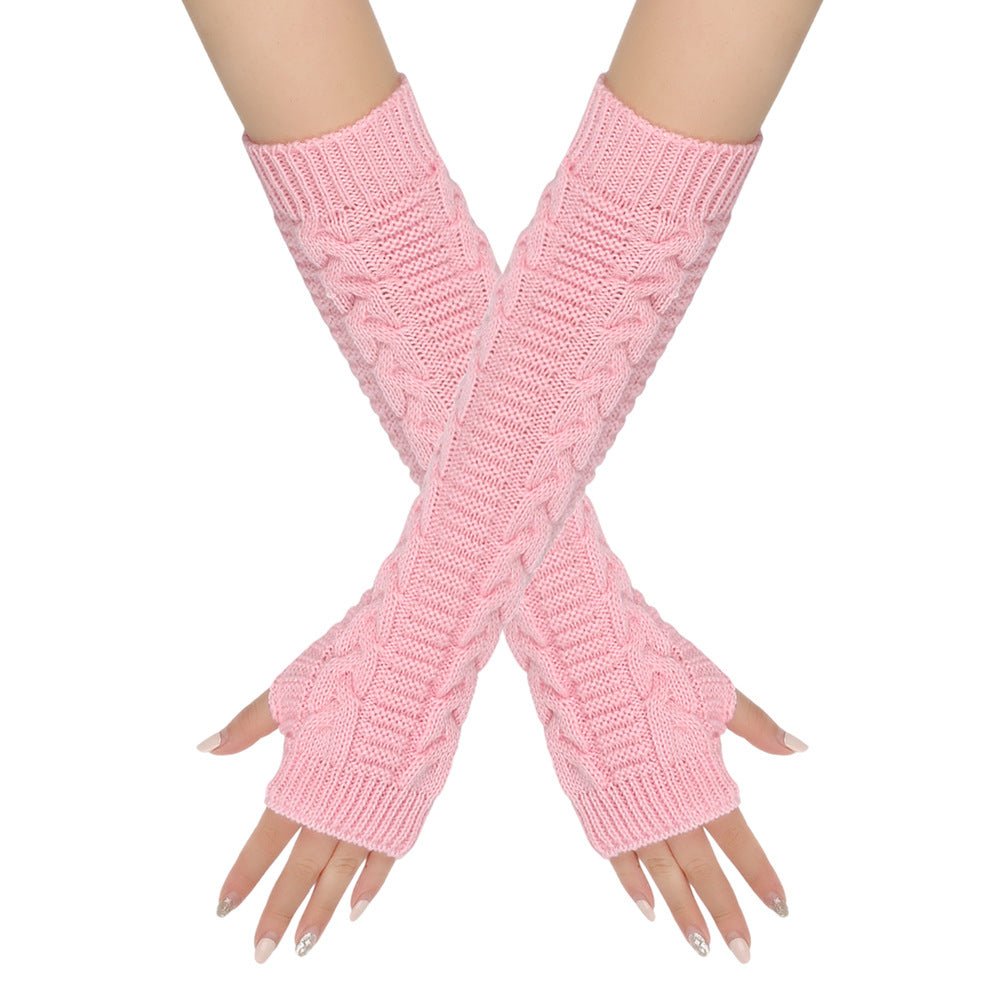 ‌Cozy Warm Cable - Knit Arm Sleeve Covers (MAC310) - Mariam's Collection