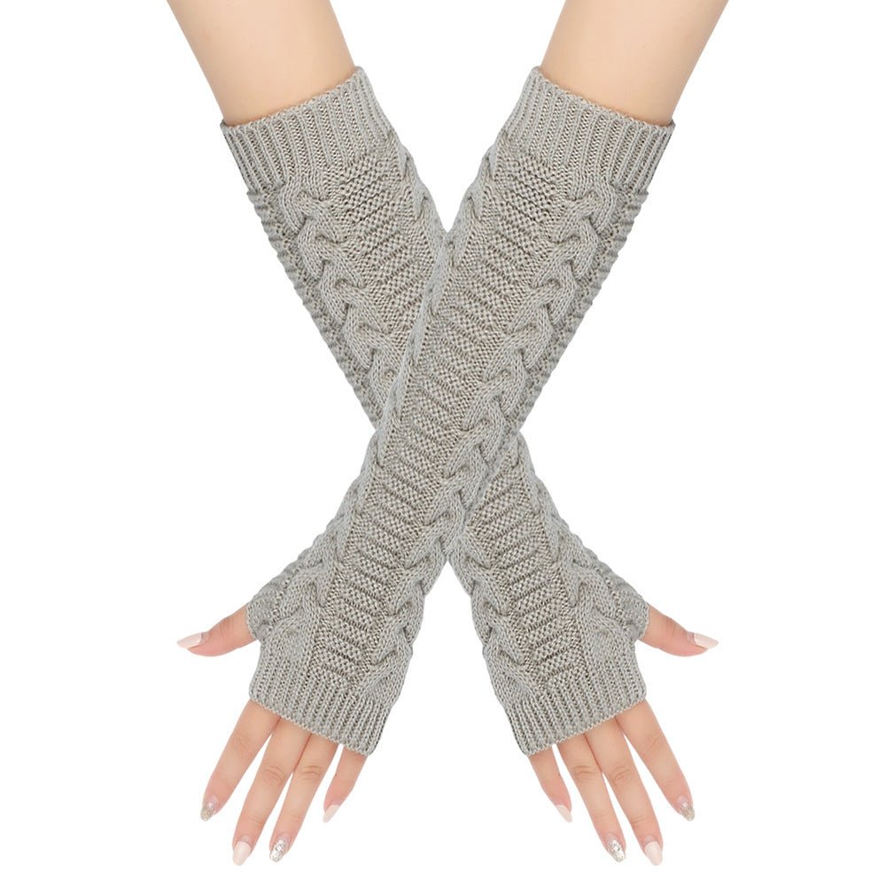 ‌Cozy Warm Cable - Knit Arm Sleeve Covers (MAC310) - Mariam's Collection