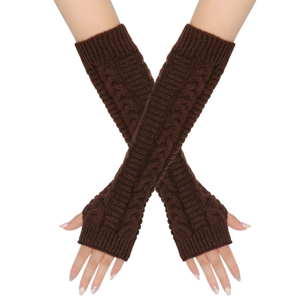 ‌Cozy Warm Cable - Knit Arm Sleeve Covers (MAC310) - Mariam's Collection