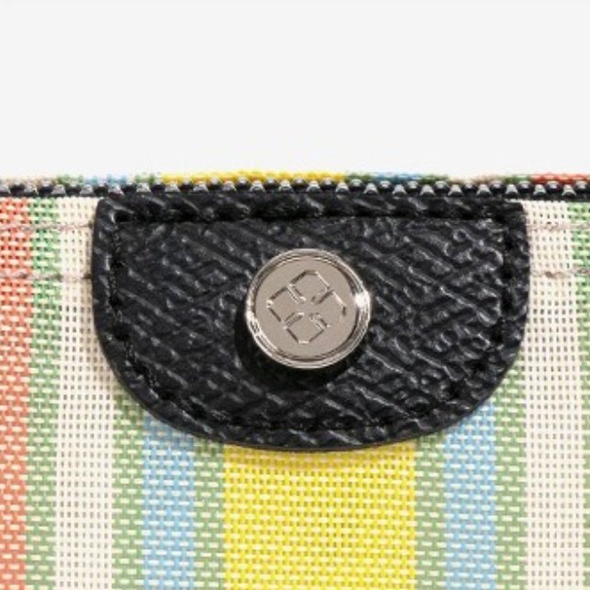 Cream Style Striped Mini Coin Purse & Keychain Pouch（MAC436） - Mariam's Collection
