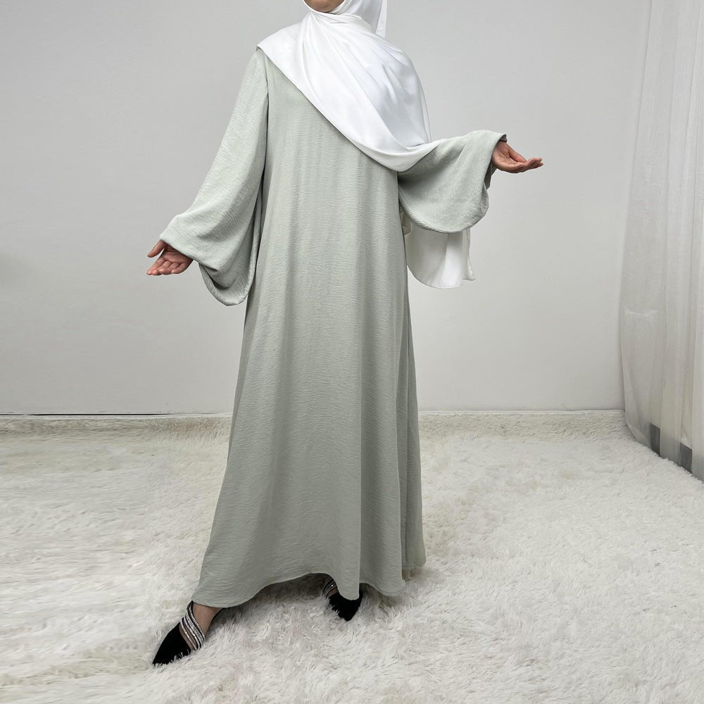 Abaya With Lantern Sleeves Made Of Crepe Material (MA124)