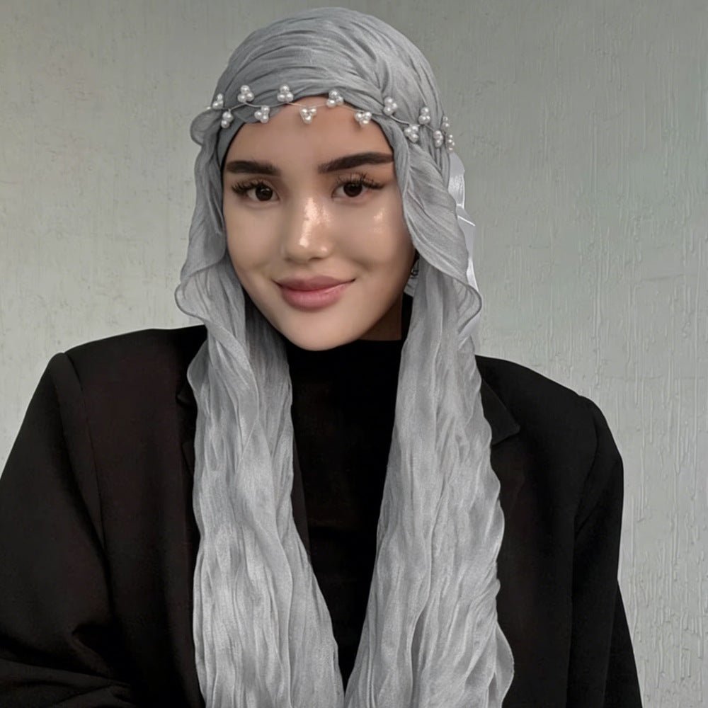 Crinkle Shimmer Hijab(MH228) - Mariam's Collection