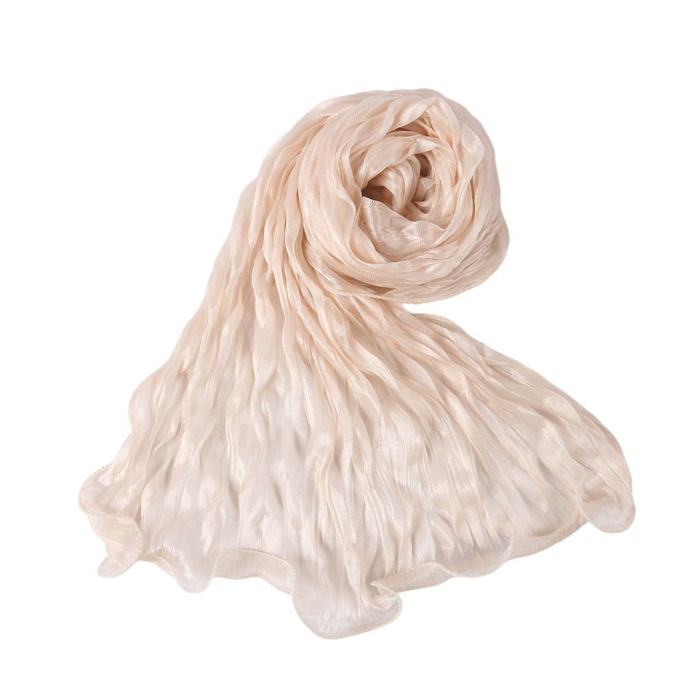 Crinkle Shimmer Hijab(MH228) - Mariam's Collection