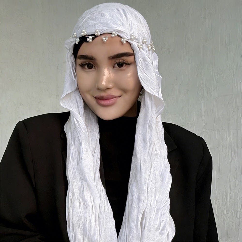 Crinkle Shimmer Hijab(MH228) - Mariam's Collection