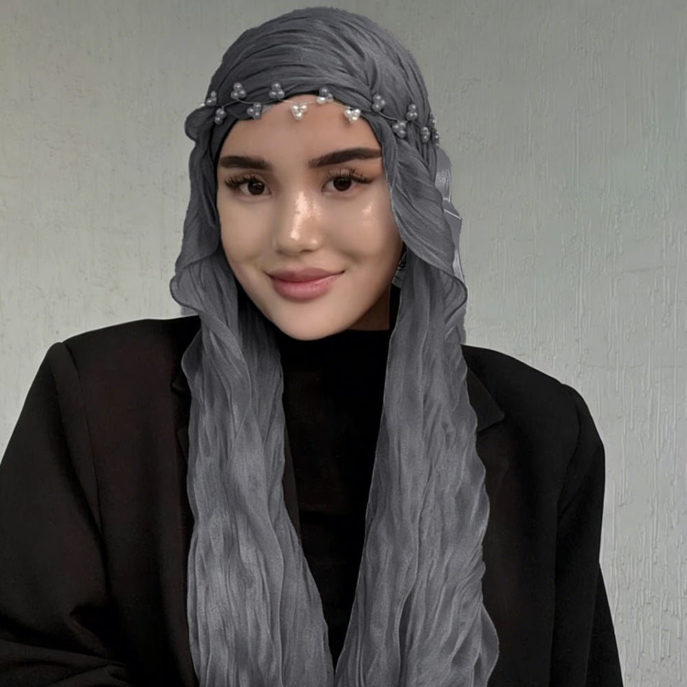 Crinkle Shimmer Hijab(MH228) - Mariam's Collection