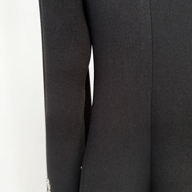 Crystal Embellished Blazer Evening Gown(MS300) - Mariam's Collection