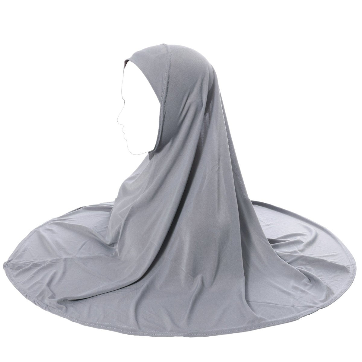 Crystal Linen Round Edge Khimar Hijab(MK028) - Mariam's Collection