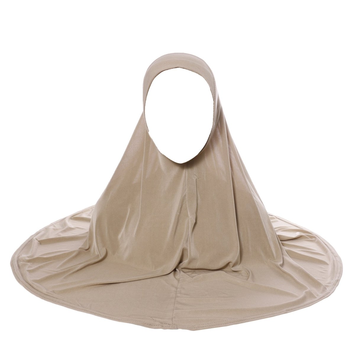 Crystal Linen Round Edge Khimar Hijab(MK028) - Mariam's Collection