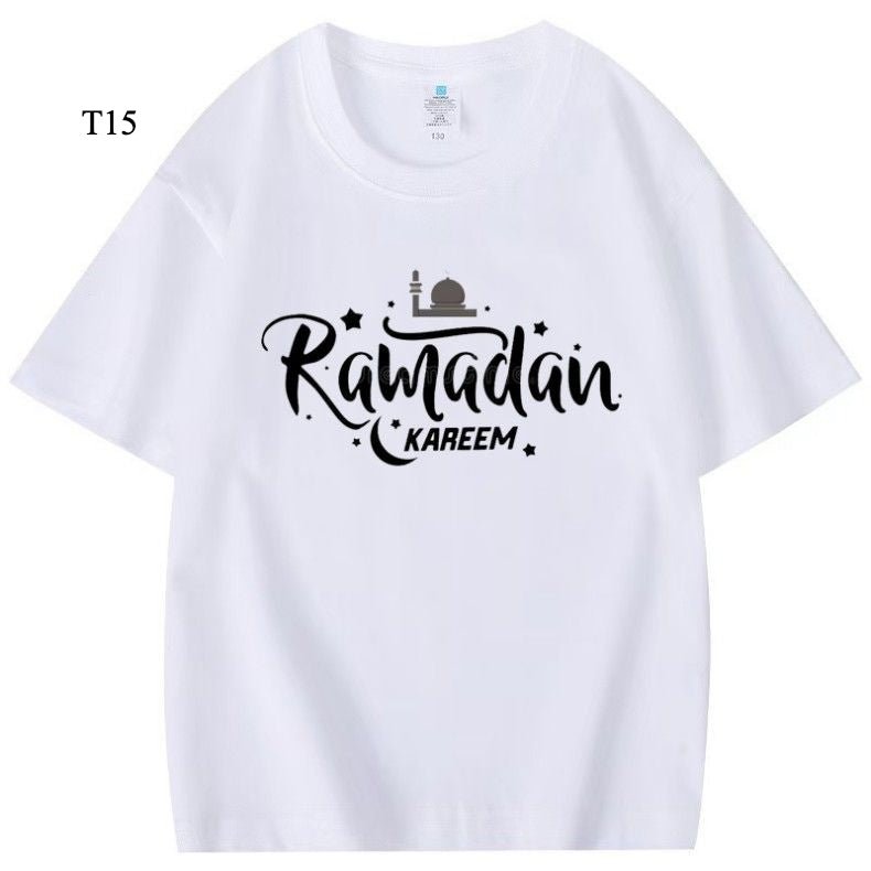 Customized Cotton Parent - Child T-Shirts – Ramadan & Keffiyeh Design for Kids and Adults (MTC001) - Mariam's Collection