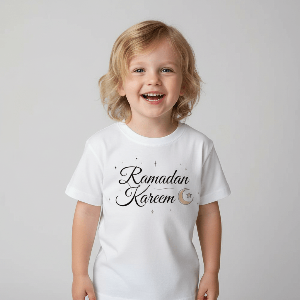 Customized Cotton Parent - Child T-Shirts – Ramadan & Keffiyeh Design for Kids and Adults (MTC001) - Mariam's Collection