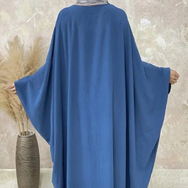 Modest Batwing Sleeve  Loose Solid Color Maxi Abaya(MA172)