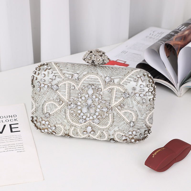 Diamond Embellished Beaded Evening Clutch Bag (MAC302) - Mariam's Collection