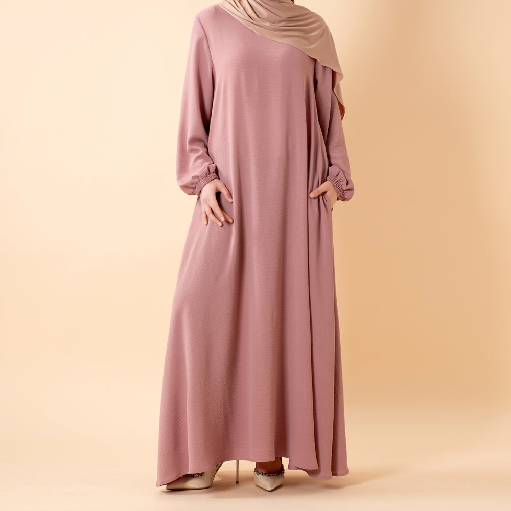Essential Flow Crepe Maxi Dress with Pockets(MA385)