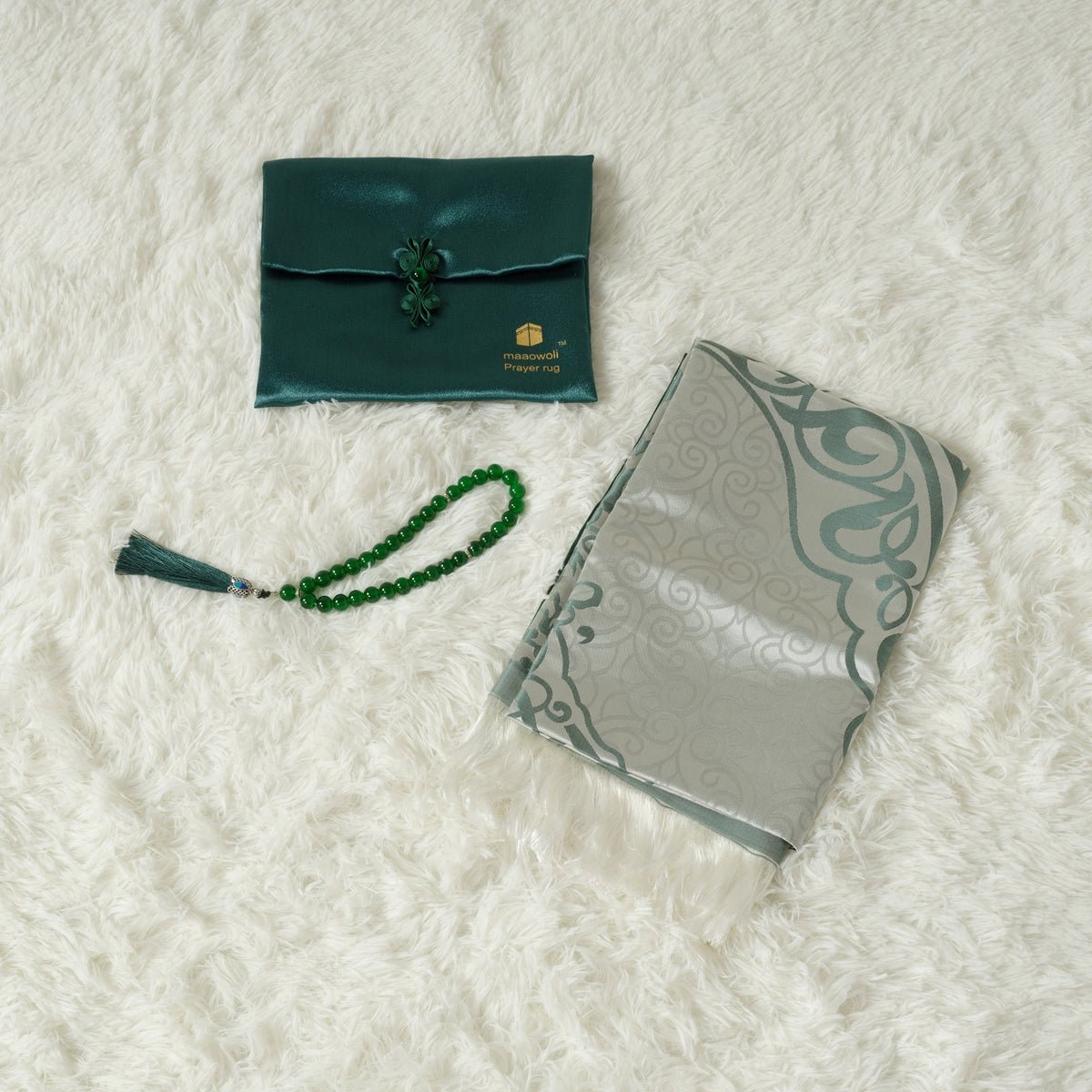 🎁 Eco - Friendly elegant Prayer Mat & Tasbeeh sets(MR066) (100% off) - Mariam's Collection