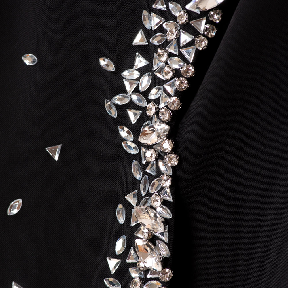 Luxury Black Starry Diamond Abaya  (MOA240)