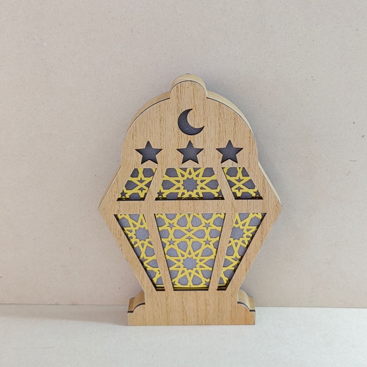 Eid Wooden LED Decorative Desktop Ornaments (MAC395) - Mariam's Collection