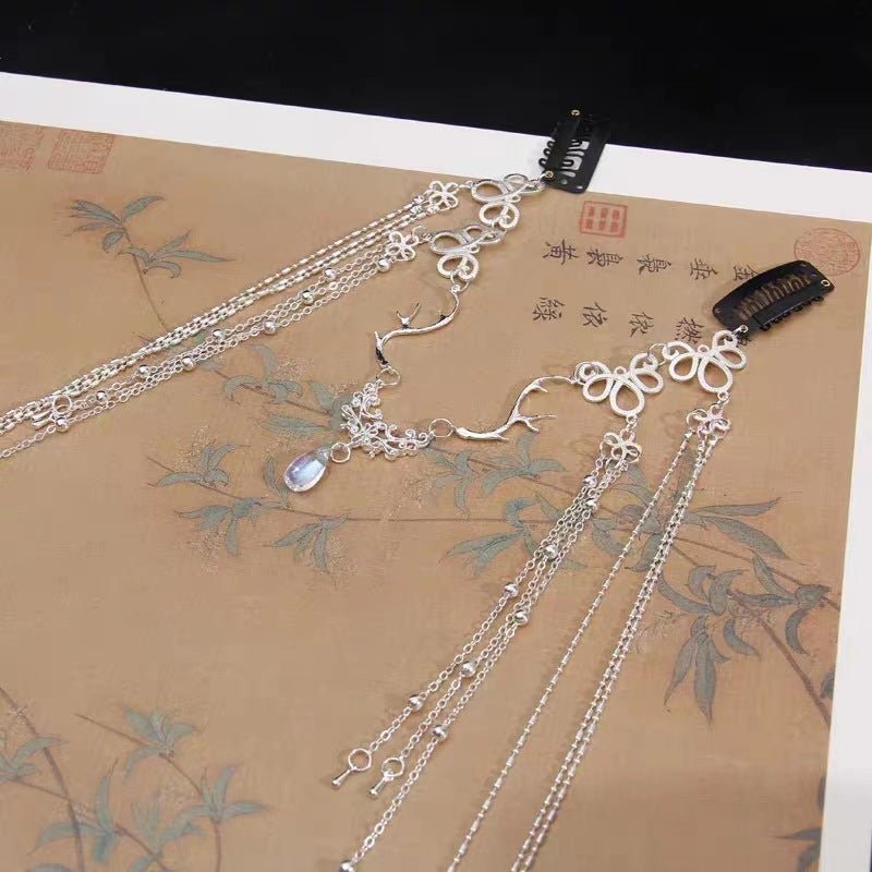 Elegance‌ Crystal Teardrop Hair Jewelry Forehead Accent (MAC335) - Mariam's Collection