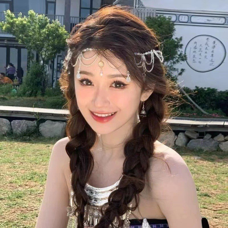 Elegance‌ Crystal Teardrop Hair Jewelry Forehead Accent (MAC335) - Mariam's Collection