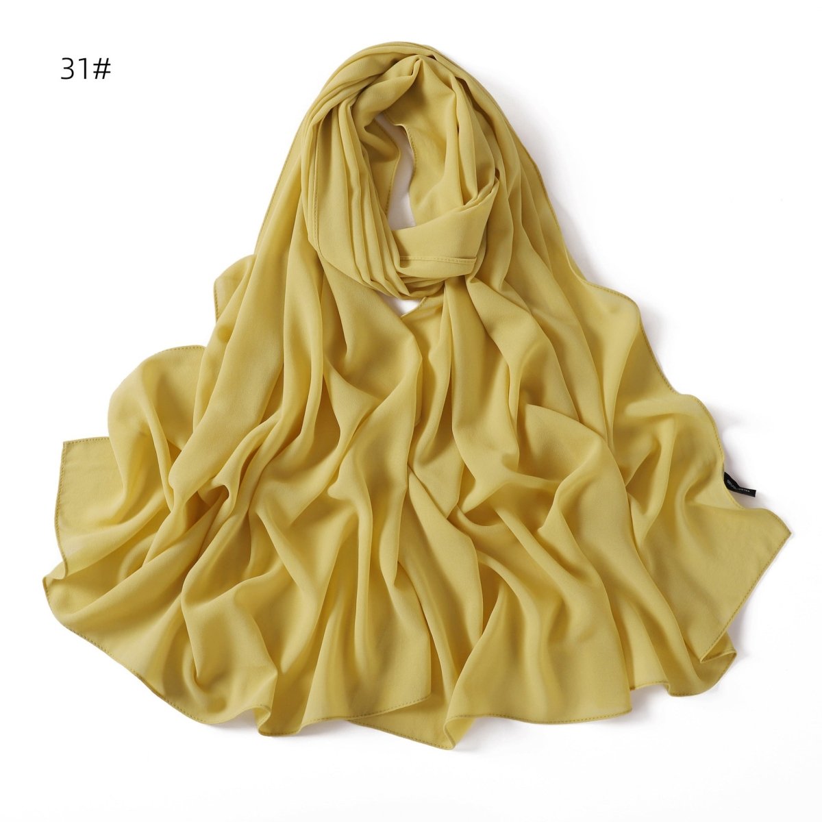 Elegant Chiffon Hijab Scarf - Refined Structure for Modest Wear (MH122) - Mariam's Collection