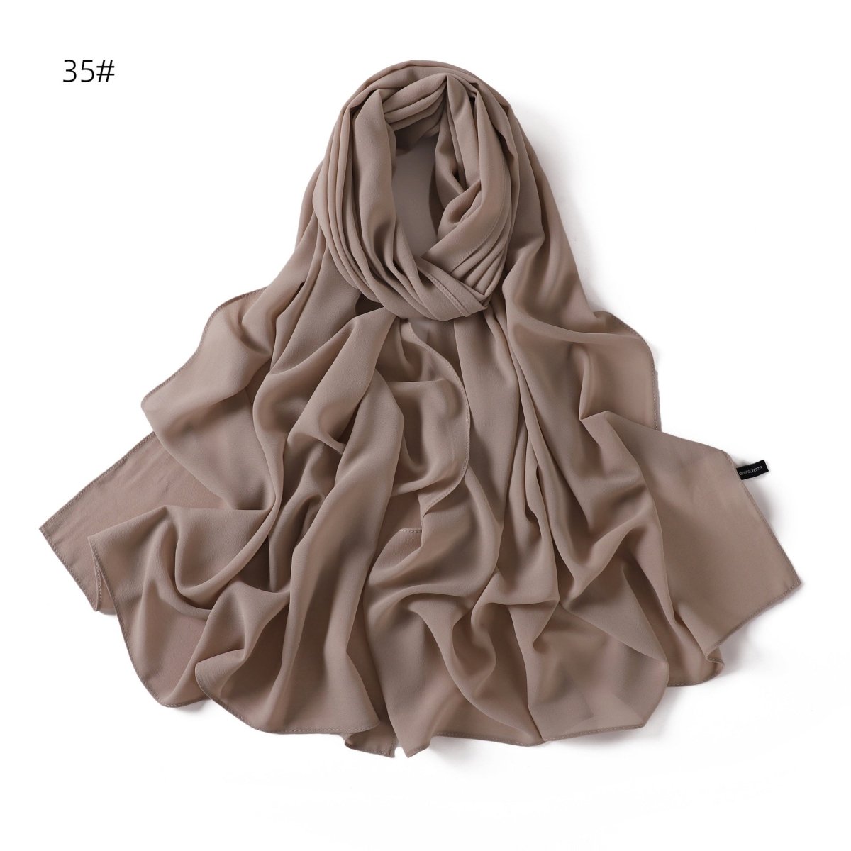 Elegant Chiffon Hijab Scarf - Refined Structure for Modest Wear (MH122) - Mariam's Collection
