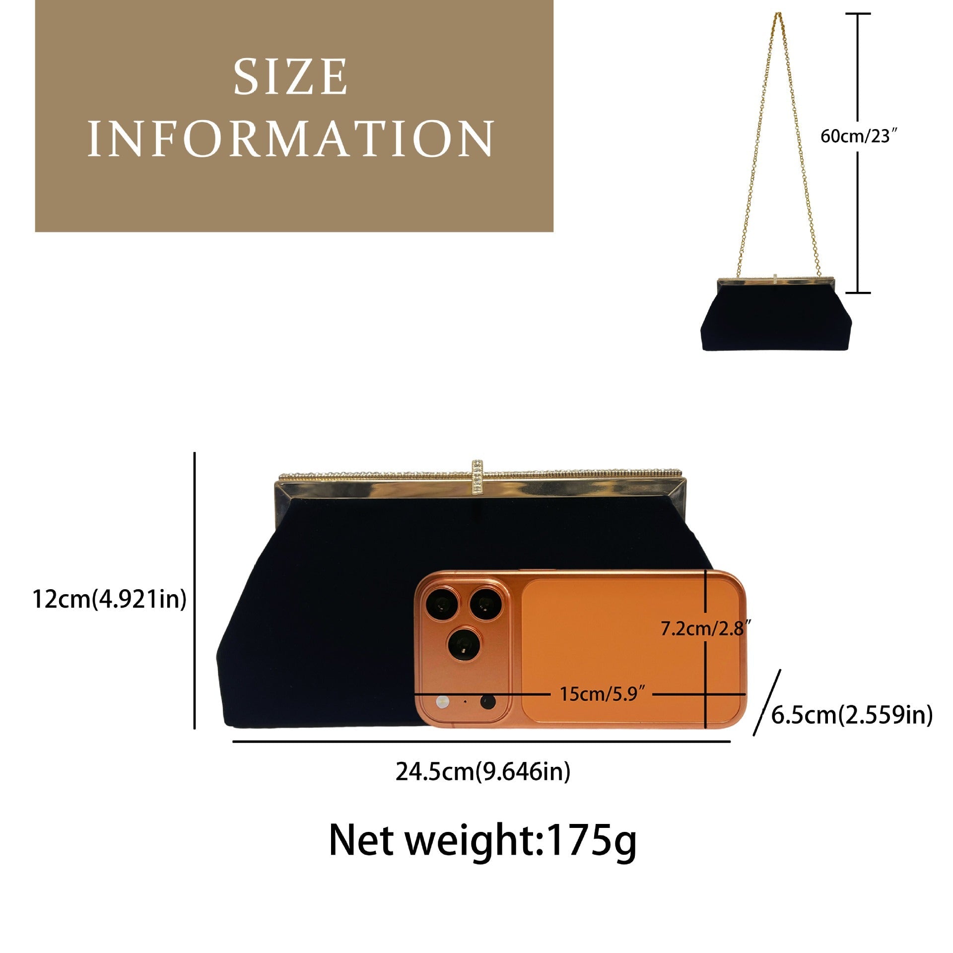 Elegant Evening Clutch & Crossbody Bag（MAC448） - Mariam's Collection