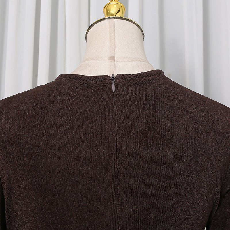 Elegant Long Sleeve Bodycon Gown(MS323) - Mariam's Collection