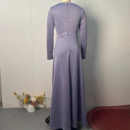 Elegant Long Sleeve Modest Gown(MS297) - Mariam's Collection