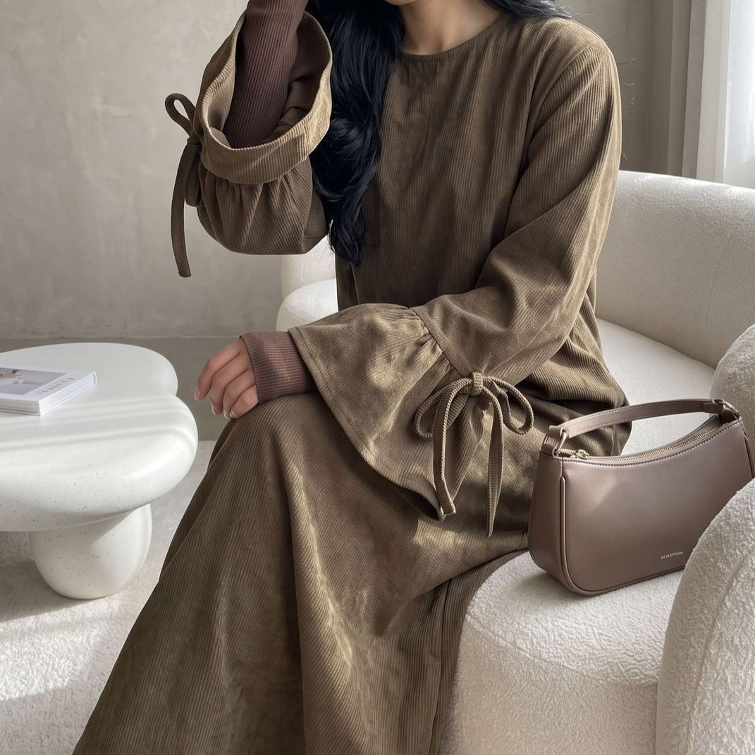 Elegant Solid Colour Maxi Abaya Dress – Modest Long Abaya