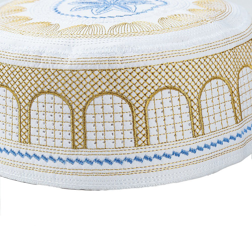 Embroidered Kufi Prayer Cap(MR088) - Mariam's Collection