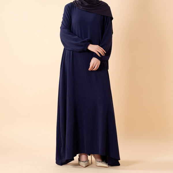 Essential Flow crepe maxi dress in forest olive with practical side pockets