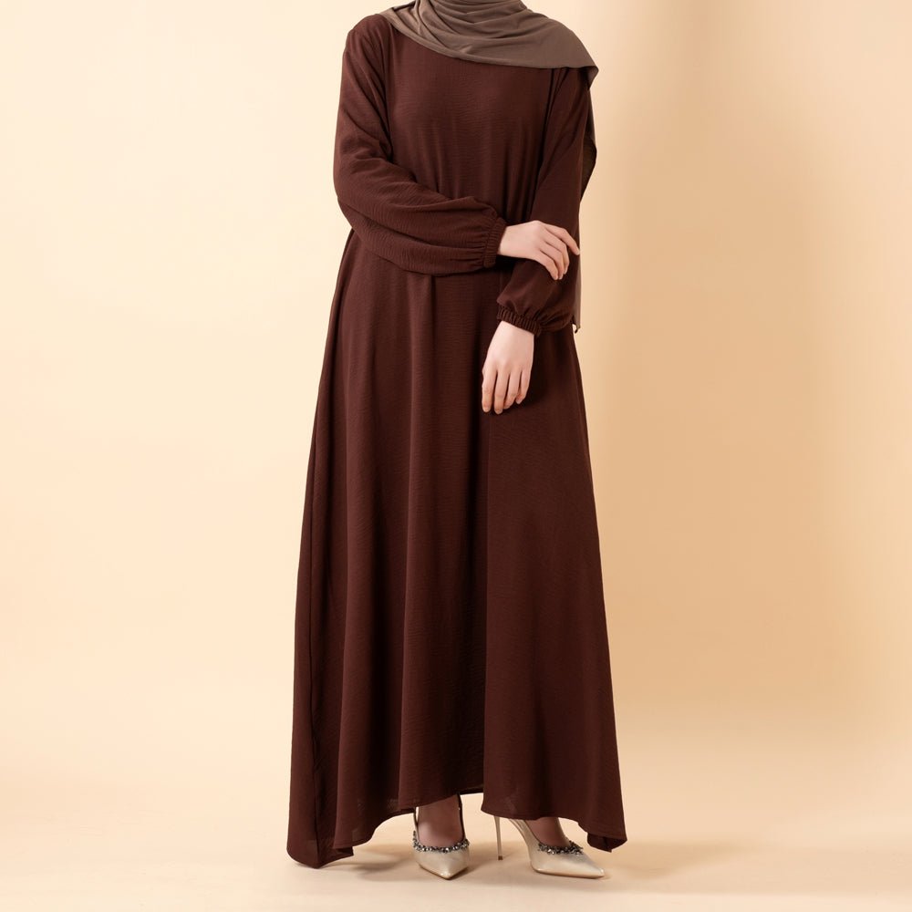 Essential Flow Crepe Maxi Dress with Pockets (MA385) - Mariam's Collection
